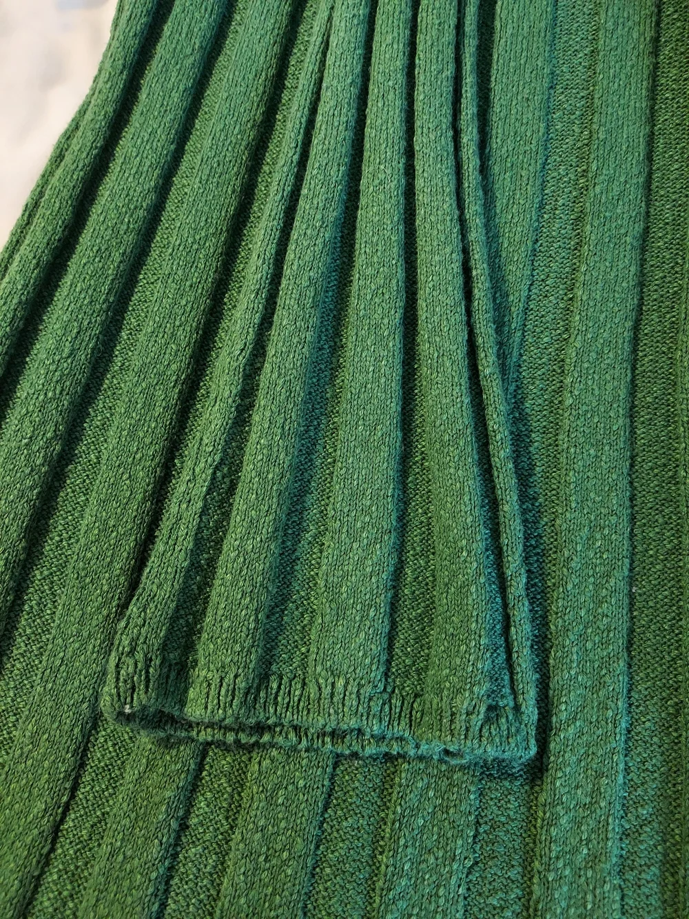 Free People FP Beach Green Ribbed Knit Cowl Turtleneck Maxi Sweater Dress M